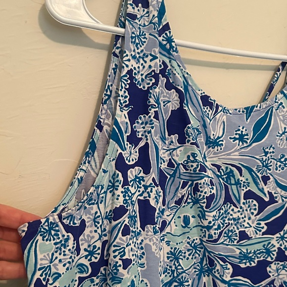 Lilly Pulitzer purple Blue and White Floral Midi Dress (koala design) - Picture 5 of 8